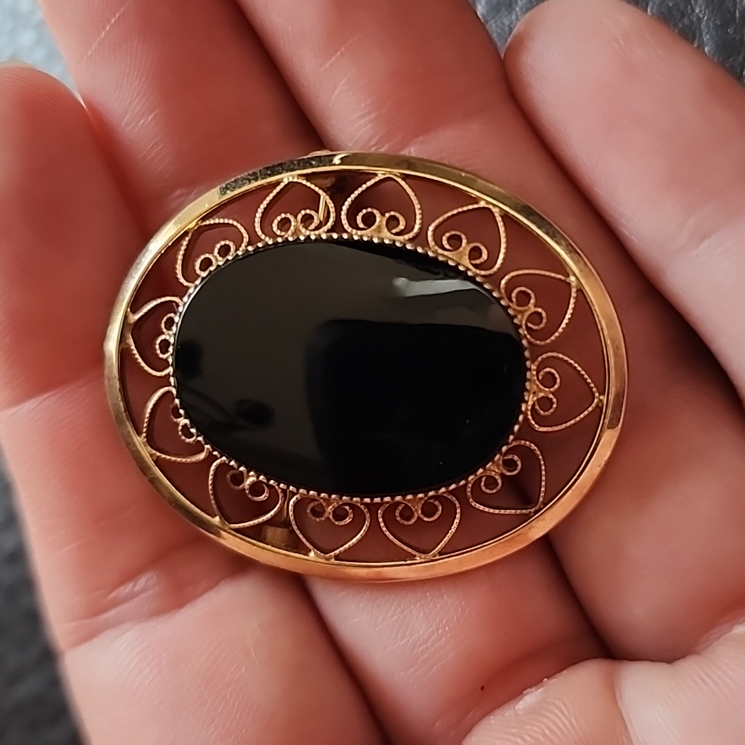 Vtg Catamore Gold Filled Brooch